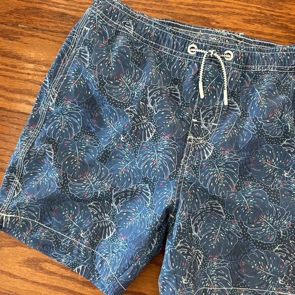 NWT Johnnie-O Bongo Half-Elastic 7" Surf Short in Lake Boys Swim Trunks Size 12 - Picture 4 of 12